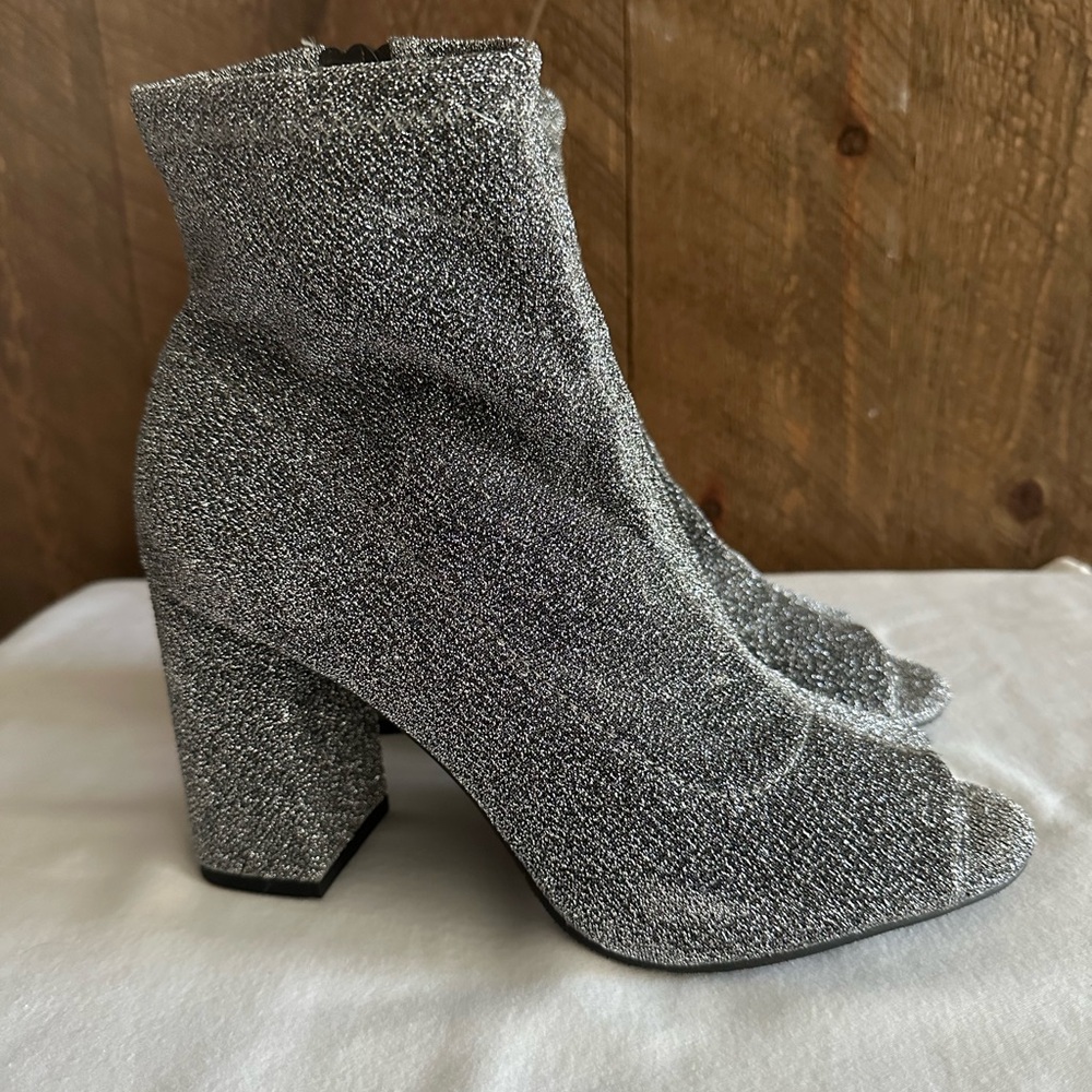 Silver sparkly party shoes